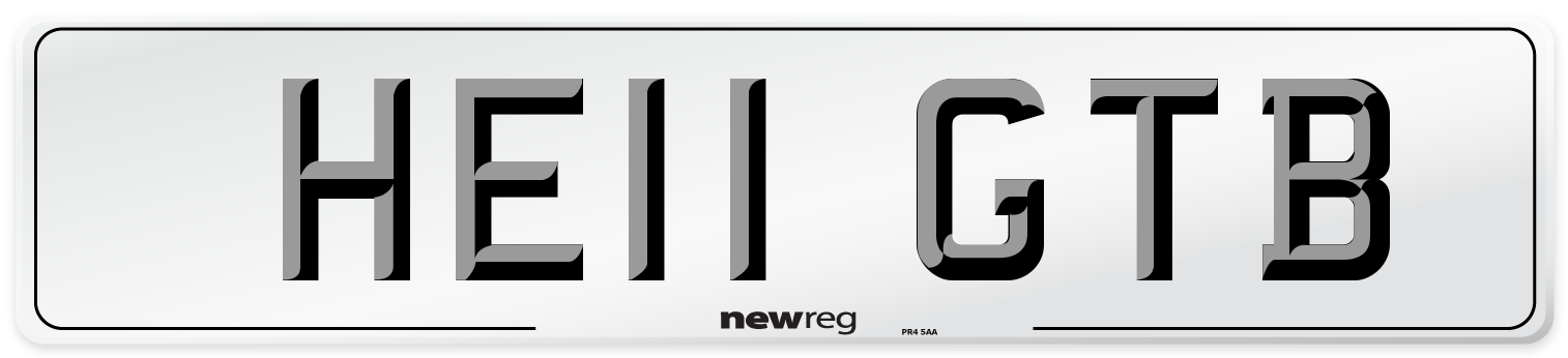 HE11 GTB Number Plate from New Reg